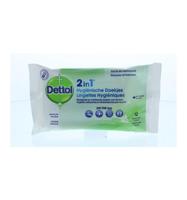 Hygiënische doekjes dettol wipes 2-in-1 12st - thumbnail