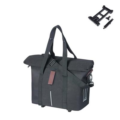 Basil Fietshandtas city mik 8 - 11 liter 19 x 30 x 26 cm - zwart
