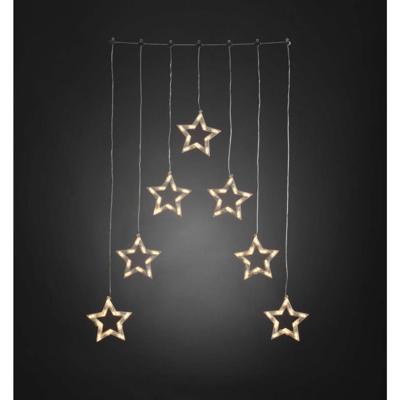 Konstsmide Lichtgordijn sterren Buiten 24 V Energielabel: G (A - G) 70 LED Warmwit (b x h) 72 cm x 118 cm
