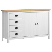 Dressoir Hill 79x40x80 cm massief grenenhout wit - thumbnail