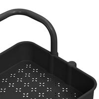 Keukentrolley 3-laags 42x25x83,5 cm ijzer en ABS zwart - thumbnail