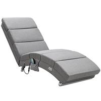 Ligbank Londen Grijs met Massage en Verwarmingsfunctie - thumbnail
