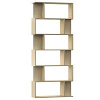 Boekenkast / kamerscherm 80x24x192 cm bewerkt hout sonoma eiken - thumbnail