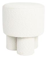 ZILT Kruk 'Lonetta' Bouclé, kleur Wit - thumbnail