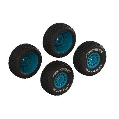 Arrma - Dboots fortress tire set glued (blue) (2 pairs)