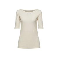 edc Women ribgebreide top van gerecycled polyester ecru - thumbnail