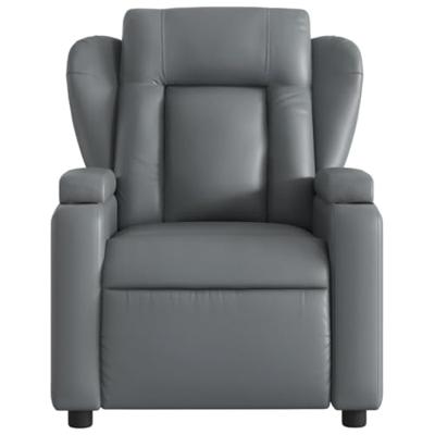 Fauteuil verstelbaar kunstleer grijs