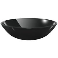 VidaXL Wasbak gehard glas 42 cm zwart - thumbnail