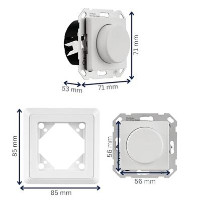 REV 0399620090 Dimmer (inbouw) Geschikt voor lampen: LED-lamp, Halogeenlamp, Gloeilamp Wit REV 0399620090 Dimmer (inbouw) Geschikt voor lampen: LED-lamp, Halogeenlamp, Gloeilamp Wit