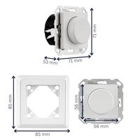 REV 0399620090 Dimmer (inbouw) Geschikt voor lampen: LED-lamp, Halogeenlamp, Gloeilamp Wit - thumbnail