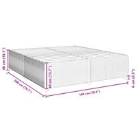 Bedframe zonder matras 180x200 cm fluweel donkergrijs - thumbnail