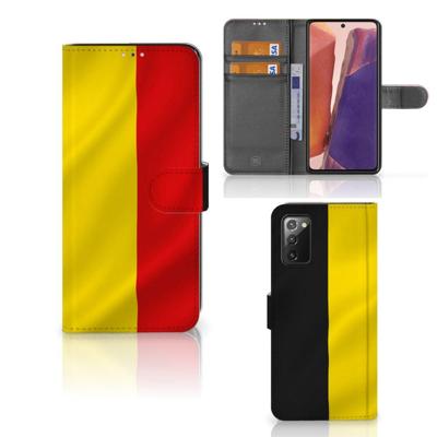 Samsung Galaxy Note 20 | Bookstyle Case | Belgische Vlag | Portemonnee hoesje Samsung Galaxy Note 20 | Bookstyle Case | Belgische Vlag | Portemonnee hoesje
