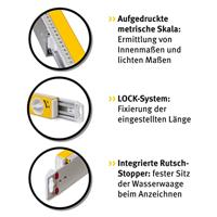 Stabila Type 80 T 18880 Telescopische waterpas 127 cm 1.0 mm/m - thumbnail