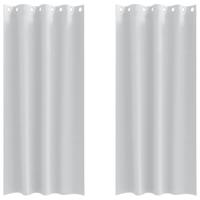 VidaXL Zwart-out gordijnen met ringen 2 pcs bleekgrijs 225 x 140 cm - thumbnail