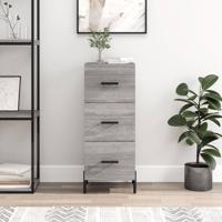 Dressoir 34,5x34x90 cm bewerkt hout grijs sonoma eikenkleurig - thumbnail