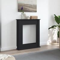 Haardombouw 75x20x87,5 cm bewerkt hout zwart - thumbnail
