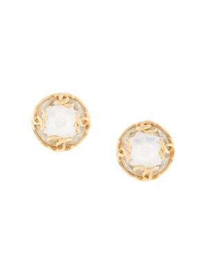 Chanel Pre-Owned 1995s CC button earrings - GOLD