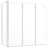 VidaXL Badwand 120x69x130 cm gehard glas transparant - thumbnail