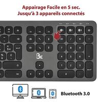 BLUE ELEMENT Oplaadbaar Bluetooth-toetsenbord voor Mac - Zwart - FR - thumbnail