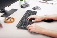 CHERRY KW 9100 SLIM toetsenbord Universeel RF-draadloos + Bluetooth QWERTZ Zwitsers Zwart - thumbnail