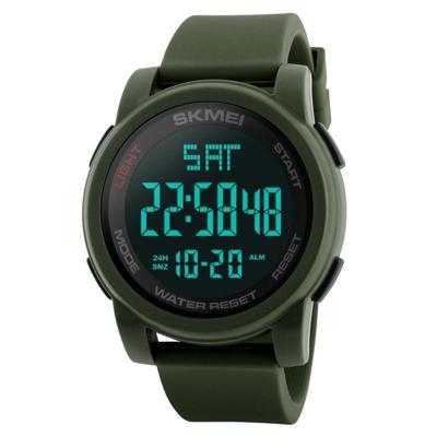SKMEI 1257 mannen modieuze buiten 50m waterdichte digitale horloge sport polshorloge (leger-groen)