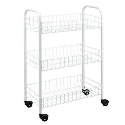 Tomado-Metaltex siena keukentrolley met wielen 41x23x63 cm zilver
