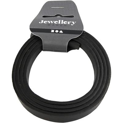 Creativ Company Band van imitatie leer, b: 10 mm, dikte 3 mm, zwart, 1 m/ 1 doos
