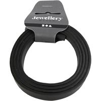 Creativ Company Band van imitatie leer, b: 10 mm, dikte 3 mm, zwart, 1 m/ 1 doos - thumbnail