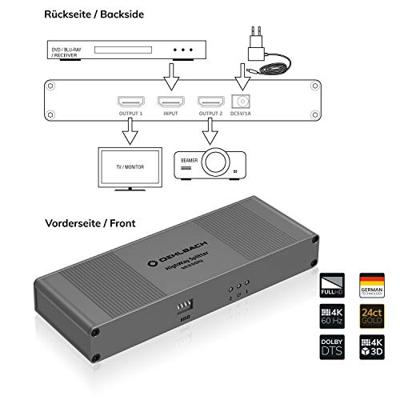 Oehlbach Highway Splitter HDMI-splitter 1 tot 2 poorten 3840 x 2160 Pixel Oehlbach Highway Splitter HDMI-splitter 1 tot 2 poorten 3840 x 2160 Pixel