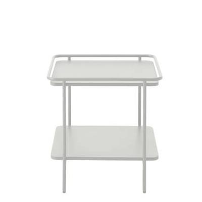 Giga Living - Nachtkastje Wit Metaal - 45x45x44,3cm - Yuba