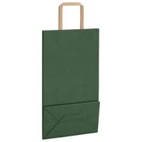 VidaXL Papieren zakken 250 st met hengsels 21x11x36 cm groen - thumbnail