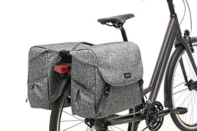 New Mondi joy dubbele fietstas - racktime snap-it - waterafstotend polyester - 38l - ivy walnut