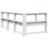 Boekenkast Hoofdeinde L-vormig 80 cm massief grenenhout wit - thumbnail