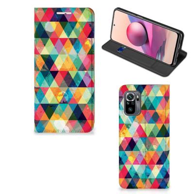 Xiaomi Redmi Note 10 4G | 10S | Poco M5s | Hoesje met Magneet | Geruit