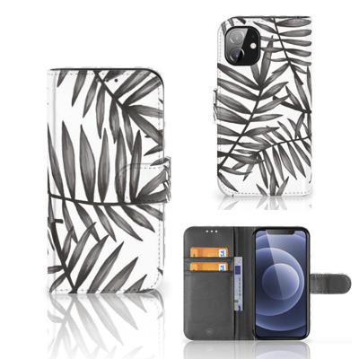 Apple iPhone 12 Mini Hoesje Leaves Grey Apple iPhone 12 Mini Hoesje Leaves Grey