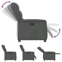 Fauteuil verstelbaar stof donkergrijs - thumbnail