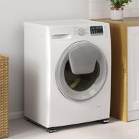 VidaXL Wasmachinebasis 2 pcs zwart 72 x 5 x 4,5 cm roestvrij staal - thumbnail