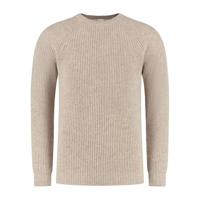 Blue loop Essential Crewe Sweater Trui Heren Beige XL - thumbnail
