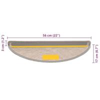 Trapmatten zelfklevend 30 st sisal-look 56x17x3cm zilverkleurig - thumbnail