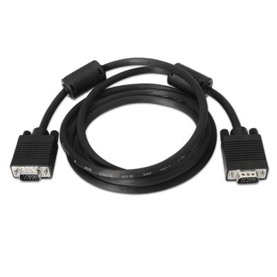 AISENS A113-0072 SVGA-kabel met ferriet, HDB15/stekker, 3 m, voor monitor/tv/projector, zwart