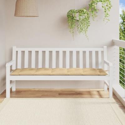 VidaXL Tuinbankkussen 180x50x7 cm stof gemêleerd beige