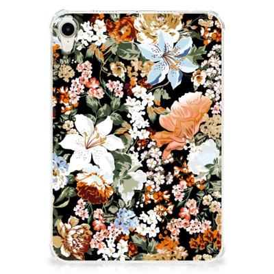 Siliconen Hoesje voor Apple iPad mini 6 (2021) Dark Flowers Siliconen Hoesje voor Apple iPad mini 6 (2021) Dark Flowers