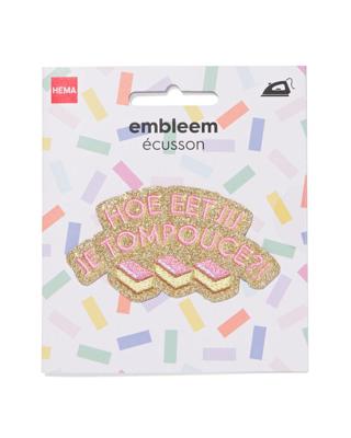 HEMA Carnaval strijkembleem 8x4.5cm tompouce