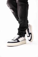 Cruyff Endorsed Tennis Sneakers Heren Wit/Donkerblauw - Maat 45 - Kleur: DonkerblauwWit | Soccerfanshop - thumbnail