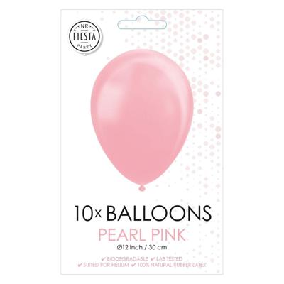 Globos Ballonnen pearl roze 30cm, 10st.