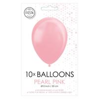 Globos Ballonnen pearl roze 30cm, 10st. - thumbnail
