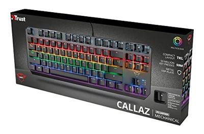 Gaming Keyboard Trust 24407 Zwart Qwerty Spaans