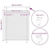 Pliss rolgordijn 100x150 cm stofbreedte 99,4cm polyester zwart - thumbnail