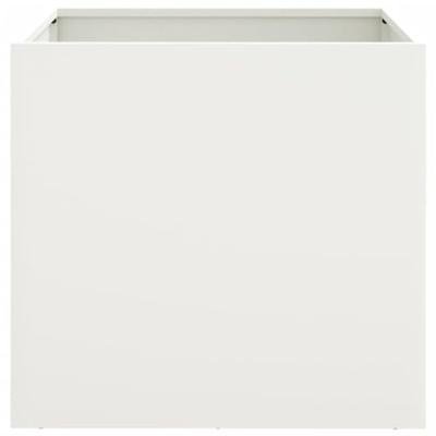 VidaXL Plantenbak 42x40x39 cm staal wit