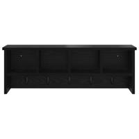 Wandgemonteerde kapstok met plank Zwart eiken 75 x 16 x 26 cm - thumbnail